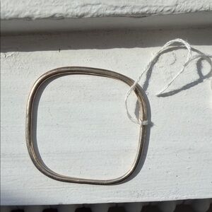 Simple Square Gold Bangle Bracelet